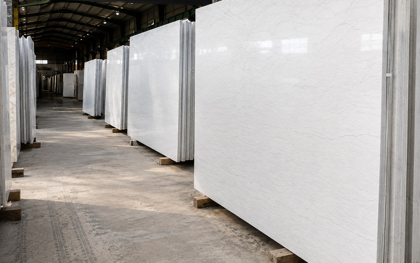 Aesthetic White Marble slabs polished surface - Marble Fort