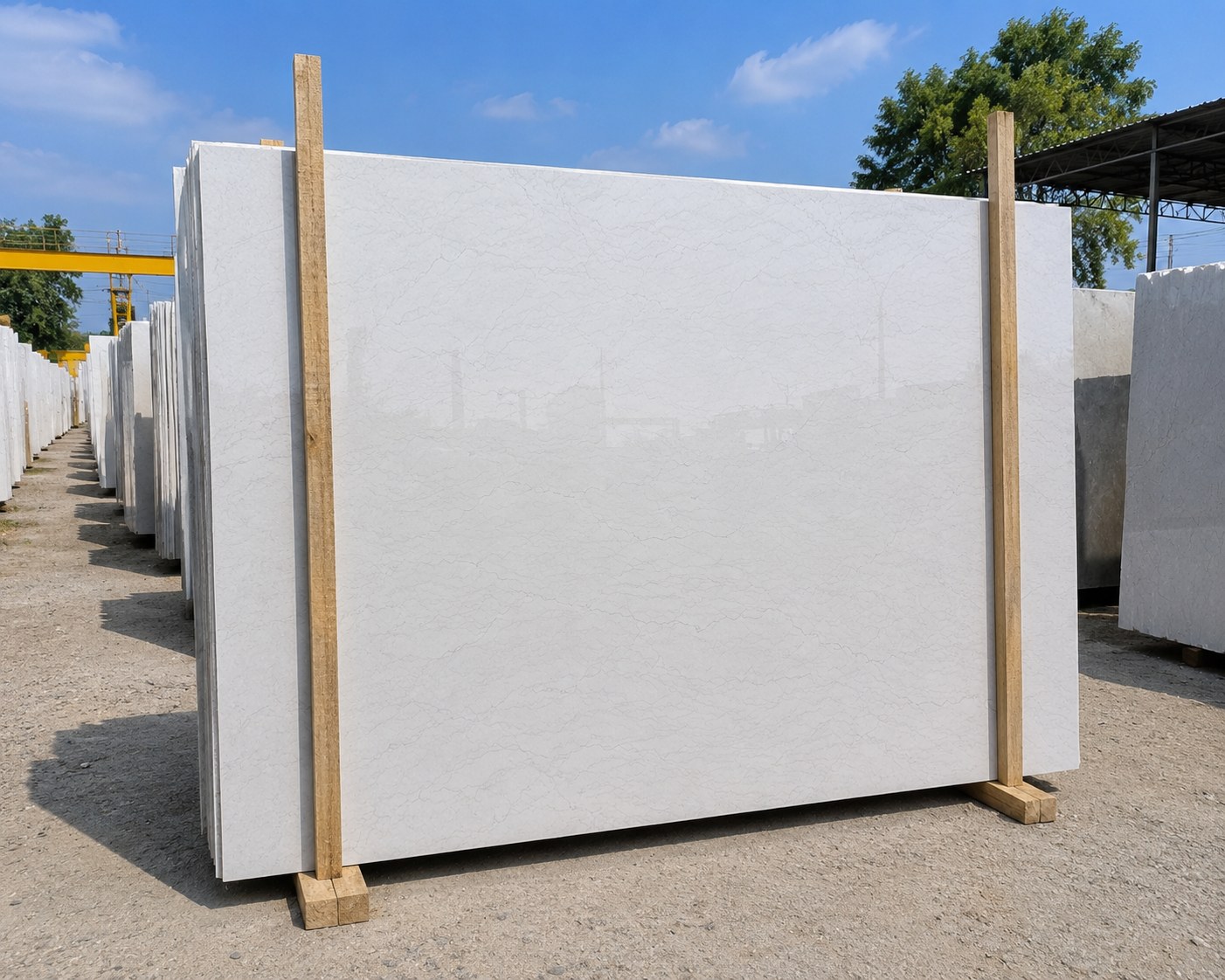 Aesthetic White Marble slab close-up veining - Marble Fort