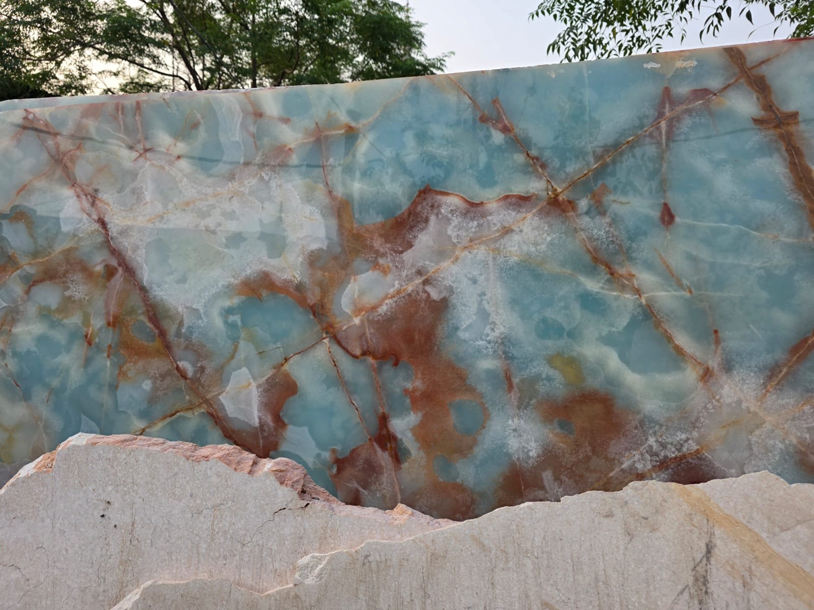 Blue Onyx Marble surface detail