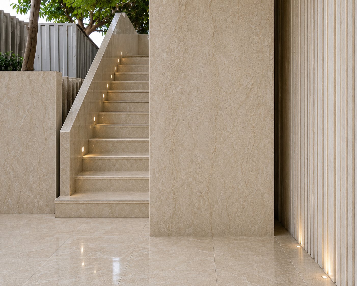 Botticino Marble angle view - Marble Fort