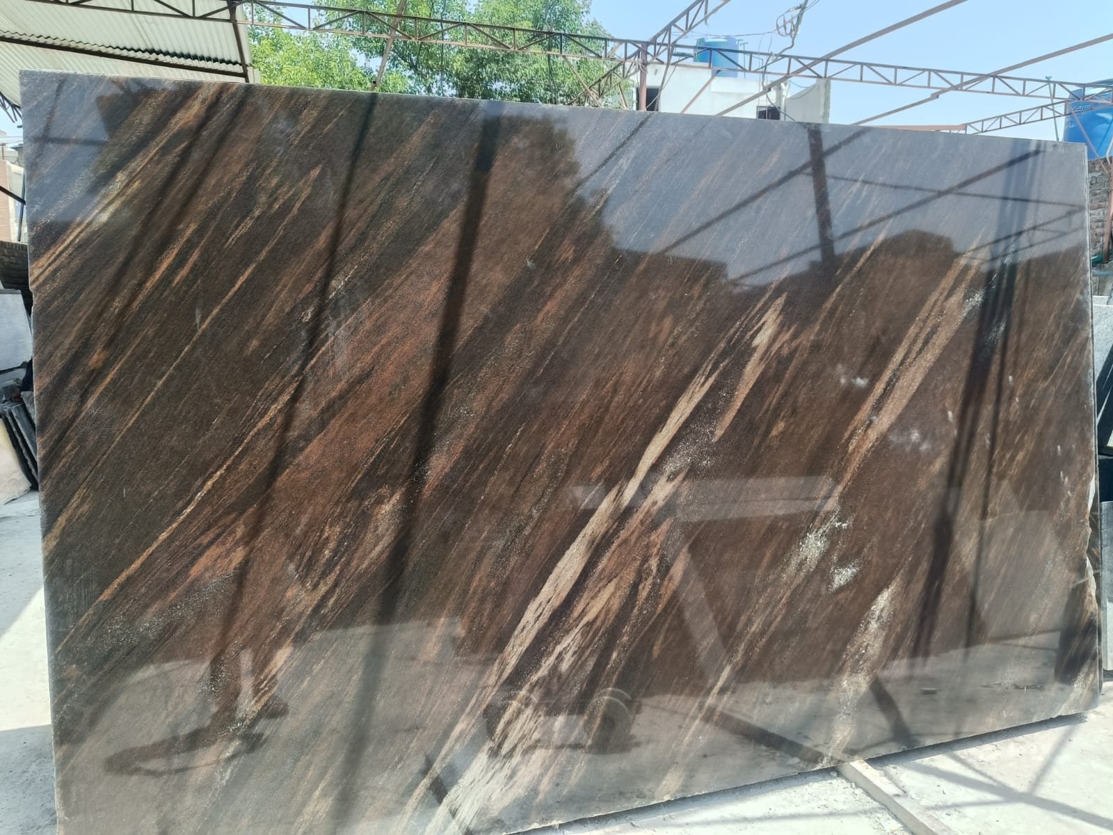Brown Wave Marble texture close-up - Marble Fort