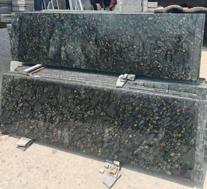 Emerald Gold Granite texture close-up