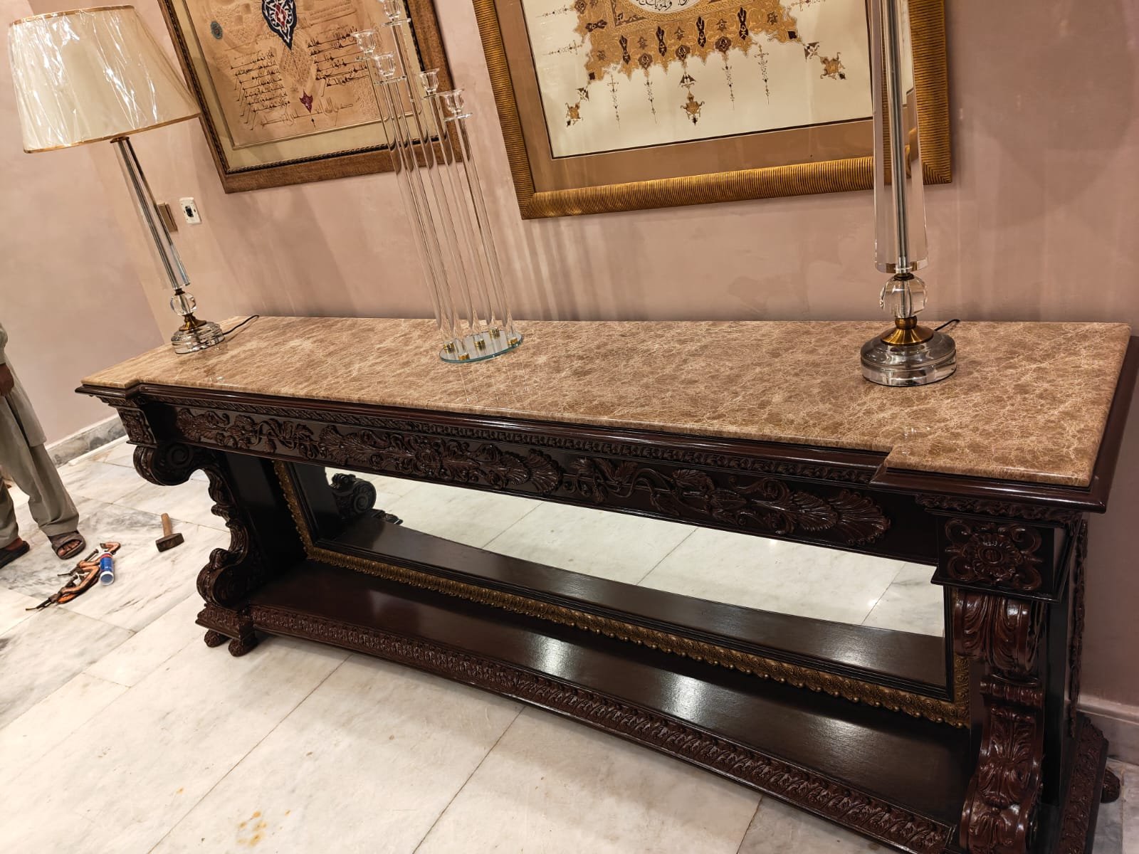 Emperador Light Marble angle view - Marble Fort