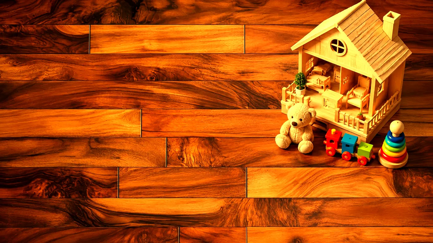 Golden Teak Wood Flooring Tile - Marble Fort Pakistan