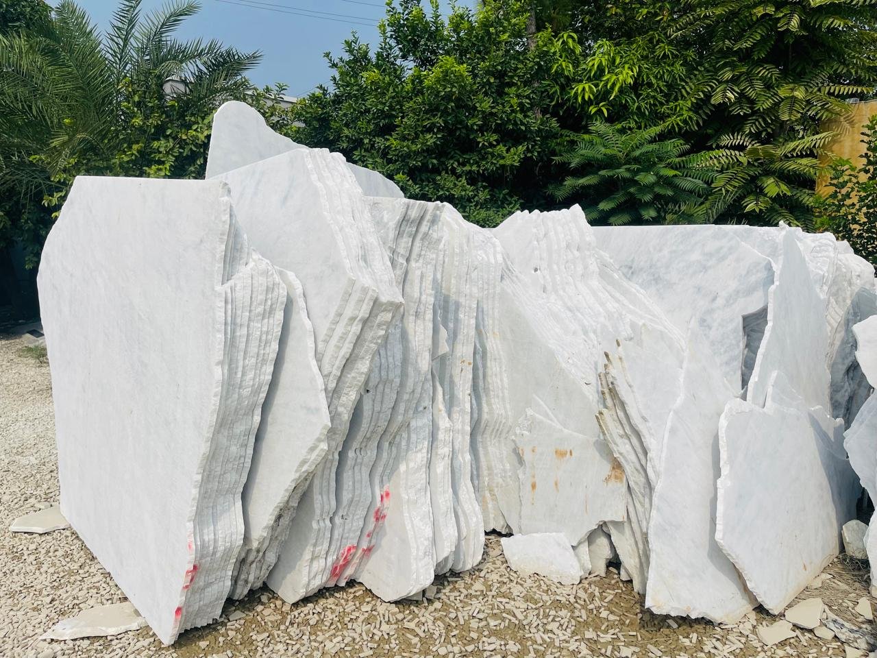 Ziarat White Marble surface detail - Marble Fort